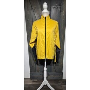 SUGOI Yellow Black Cycling Jacket Windbreaker Athletic Full Zip Men's L
